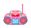 pixel boombox